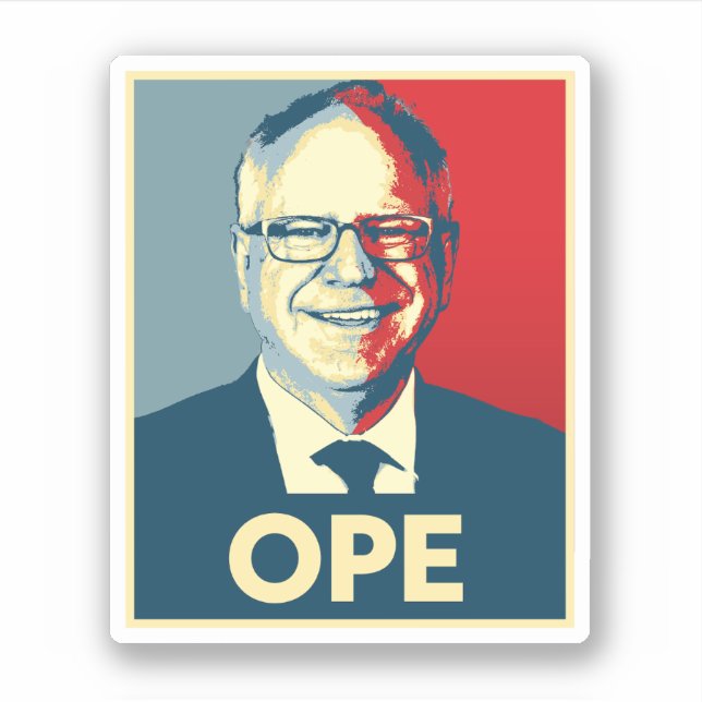 Tim Walz OPE Aufkleber (Vorderseite)
