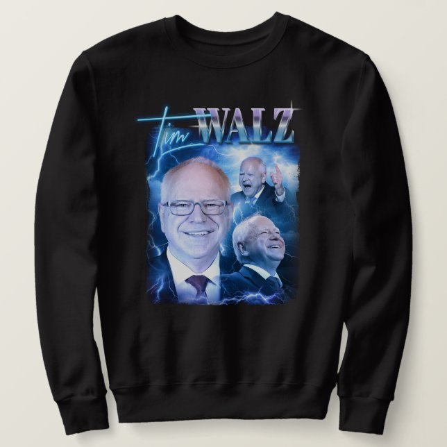 Tim Walz Retro 90er Sweatshirt (Design vorne)
