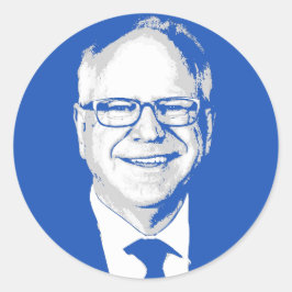 Tim Walz Runder Aufkleber