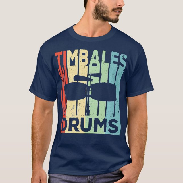 Timbales Drums Vintag Premium T-Shirt (Vorderseite)