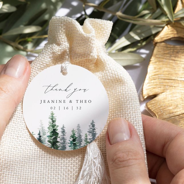 Timber Grove Wedding Vielen Dank Geschenkanhänger (Von Creator hochgeladen)