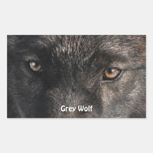 TIMBER WOLF EYES Wildlife Supporter Stickers (Vorderseite)
