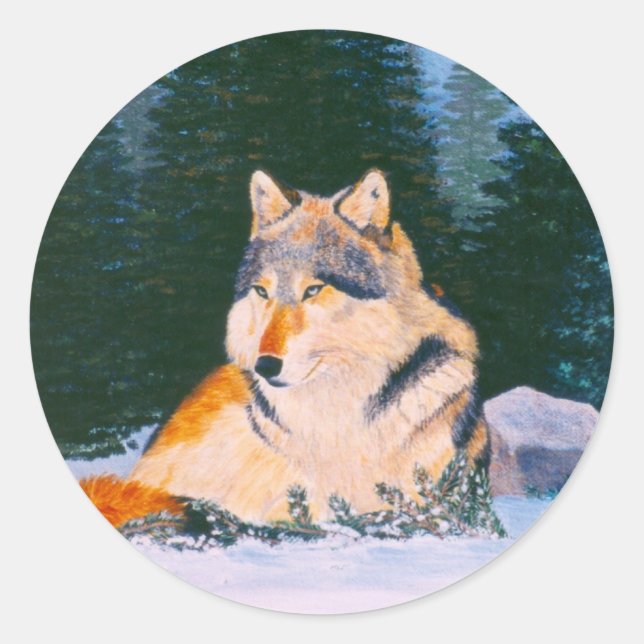Timber Wolf Sticker (Vorderseite)