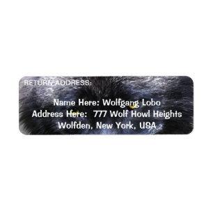 TIMBER WOLF Wildlife Rücksendeadressen-Aufkleber