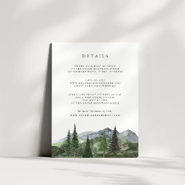 Timberline | Eintrittskarte für die Hochzeitgäste Begleitkarte