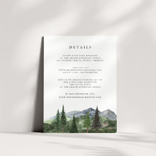 Timberline   Eintrittskarte für die Hochzeitgäste Begleitkarte