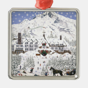 Timberline-Häuschen Silbernes Ornament