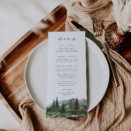 Timberline | Hochzeit des Gebirgswaldes Menükarte