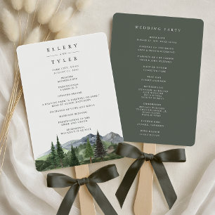 Timberline Hochzeitsprogramm für Bergwälder Fächer