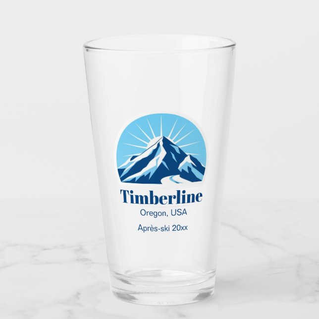 Timberline Oregon Skigebiet Bieraprès Ski Glas (Vorderseite)