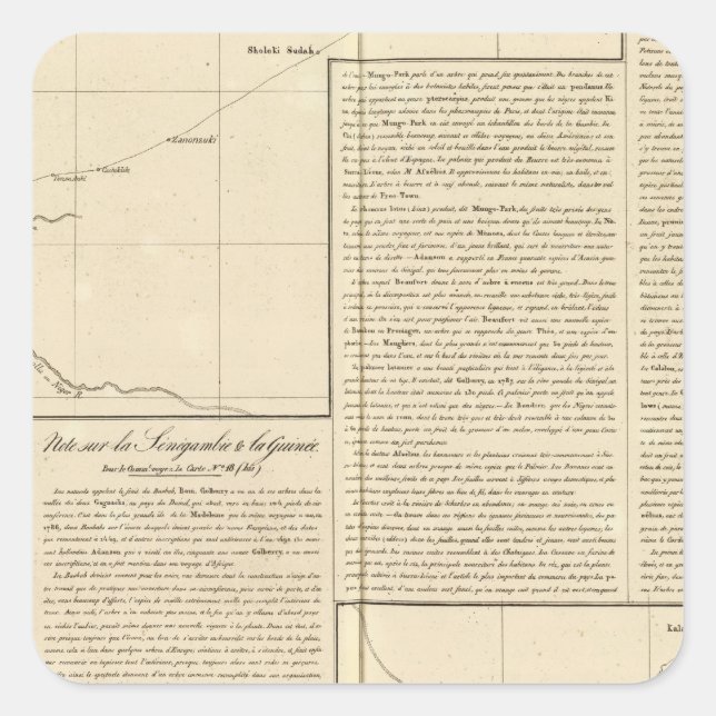 Timbuktu Afrika Quadratischer Aufkleber (Vorderseite)