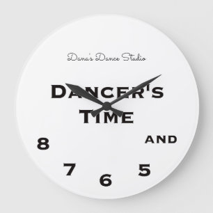 Time 5, 6, 7 und 8 des Schwarz-Weiß-Tänzers Große Wanduhr