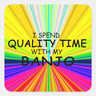 Time Banjo Square Sticker