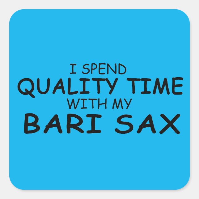 Time Bari Sax Square Sticker (Vorderseite)