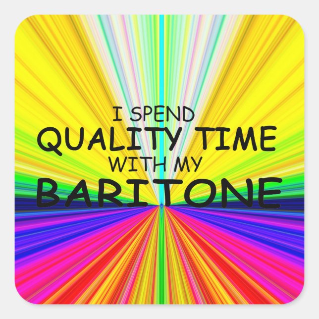 Time Baritone Square Sticker (Vorderseite)