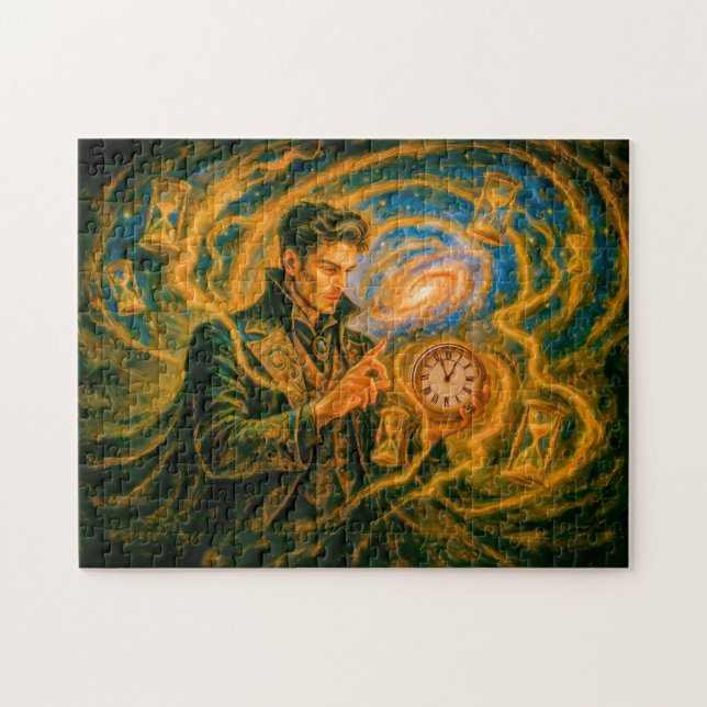 Time-bending mage in enchanted oil painting puzzle (Horizontal)