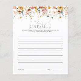 Time Capsul Gelbe Wildblume Brautparty Game