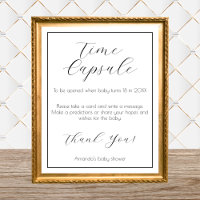 Time Capsul Minimalistisch Baby Shower Game