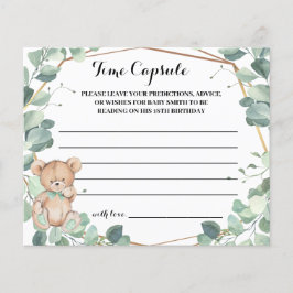 Time Capsule Advice Baby Shower Bear Greenerity Ca Flyer