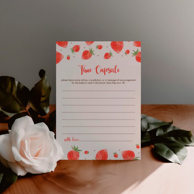 Time Capsule Game, Berry Sweet Baby Showspiele Einladung (Von Creator hochgeladen)