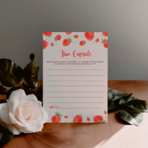 Time Capsule Game, Berry Sweet Baby Showspiele Einladung