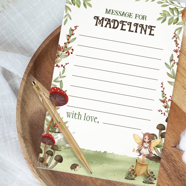 Time Capsule Message Fairy First Forest Birthday Flyer (Message for Madeline - Time Capsule - Fairy First Birthday)