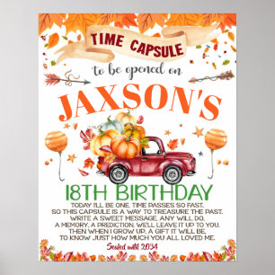 Time Capsule Pumpkin Harvest LKW Fall Poster