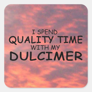 Time Dulcimer Square Sticker