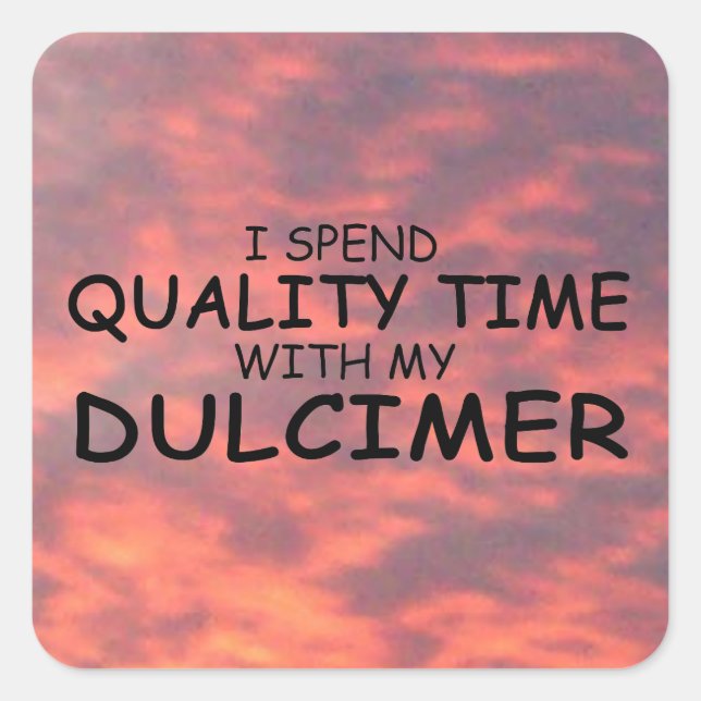 Time Dulcimer Square Sticker (Vorderseite)