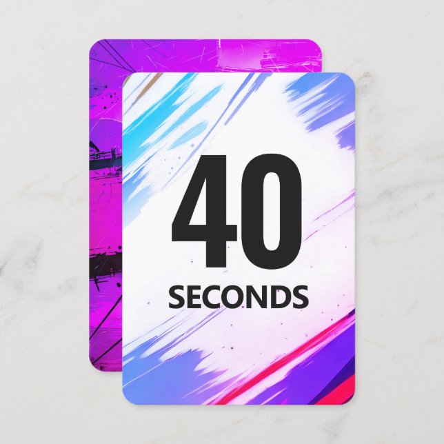 Time Fitness Card with Purple Backing Save The Date (Vorne/Hinten)