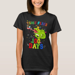 Time Flies 100 Tage Frosch - Glücklicher 100. Schu T-Shirt