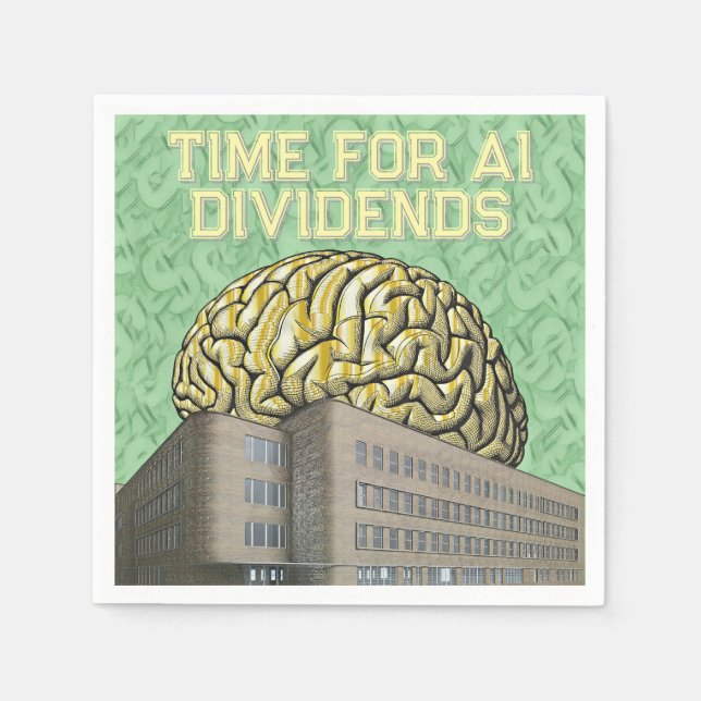 Time For AI Dividends Serviette (Vorderseite)