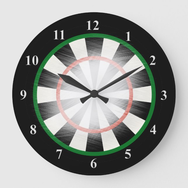 Time for Darts Unique Dart Board Große Wanduhr (Vorderseite)