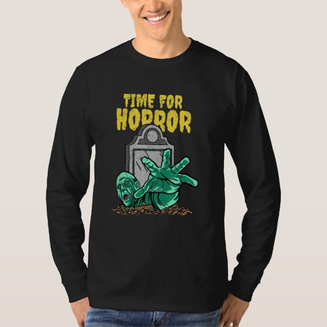 Time For Horror Halloween Zombie T-Shirt (Vorderseite)