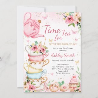 Time for Tea Birthday Party Invitation Einladung