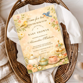Time for Tea With the Mom-to-Be Baby Shower Einladung