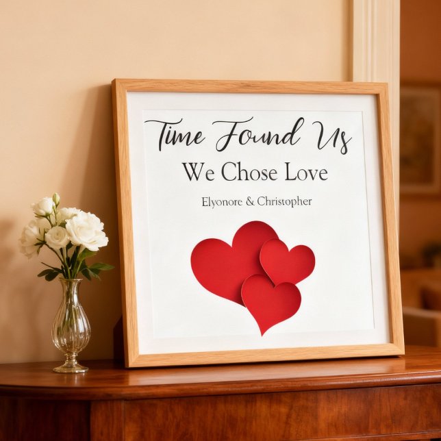 Time Found Us We Chose Love Valentine Quote Poster (Von Creator hochgeladen)