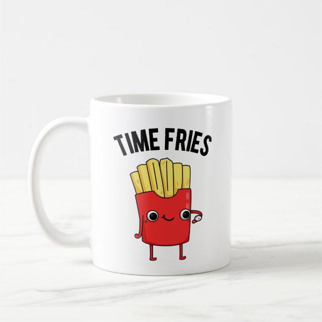 Time Fries Funny French Fries Pun Kaffeetasse (Links)