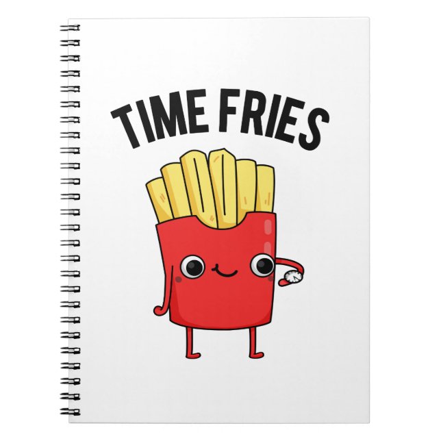 Time Fries Funny French Fries Pun Notizblock (Vorderseite)