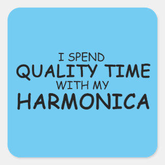 Time Harmonica Square Sticker