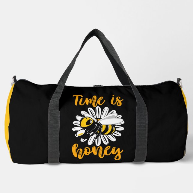 Time Is Honey Bee Flower  Duffle Bag (Vorderseite)
