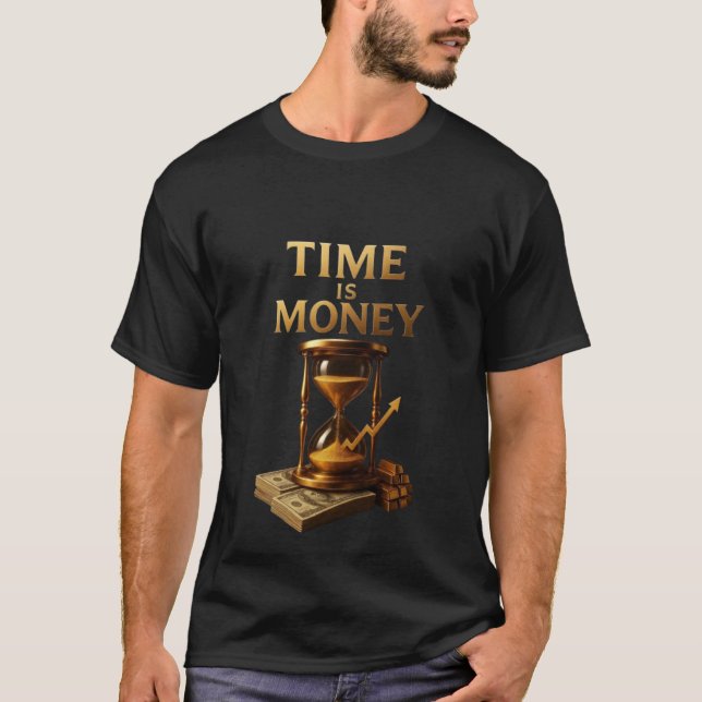 TIME IS MONEY - Vintage Motivational Entrepreneur T-Shirt (Vorderseite)