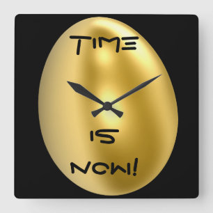 Time Is Now Chic Wall Clock! Quadratische Wanduhr