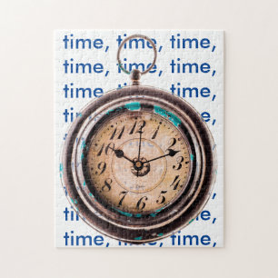 Time-Jigsaw-Puzzle einer alten Hand Puzzle