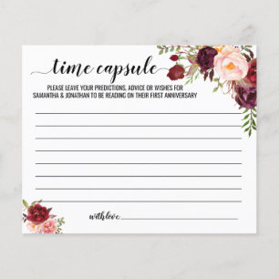 Time Kapsel Couple Advice Marsala Brautparty