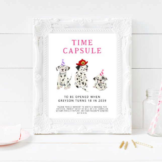 Time Kapsel unterzeichnen Feuerwehrmann Rosa Gebur Poster (Von Creator hochgeladen)