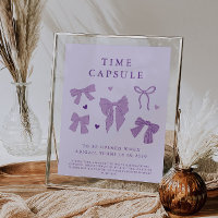 Time Kapsel Unterzeichnung Lila Coquette Bow Gebur