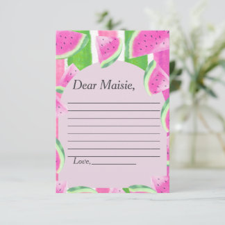 Time Kapselgedicht Pink Watermelon Response Karte