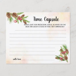 Time Kapselhinweis Weihnachtskarte Brautparty Flyer