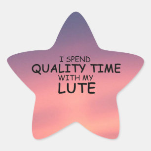 Time Lute Star Sticker